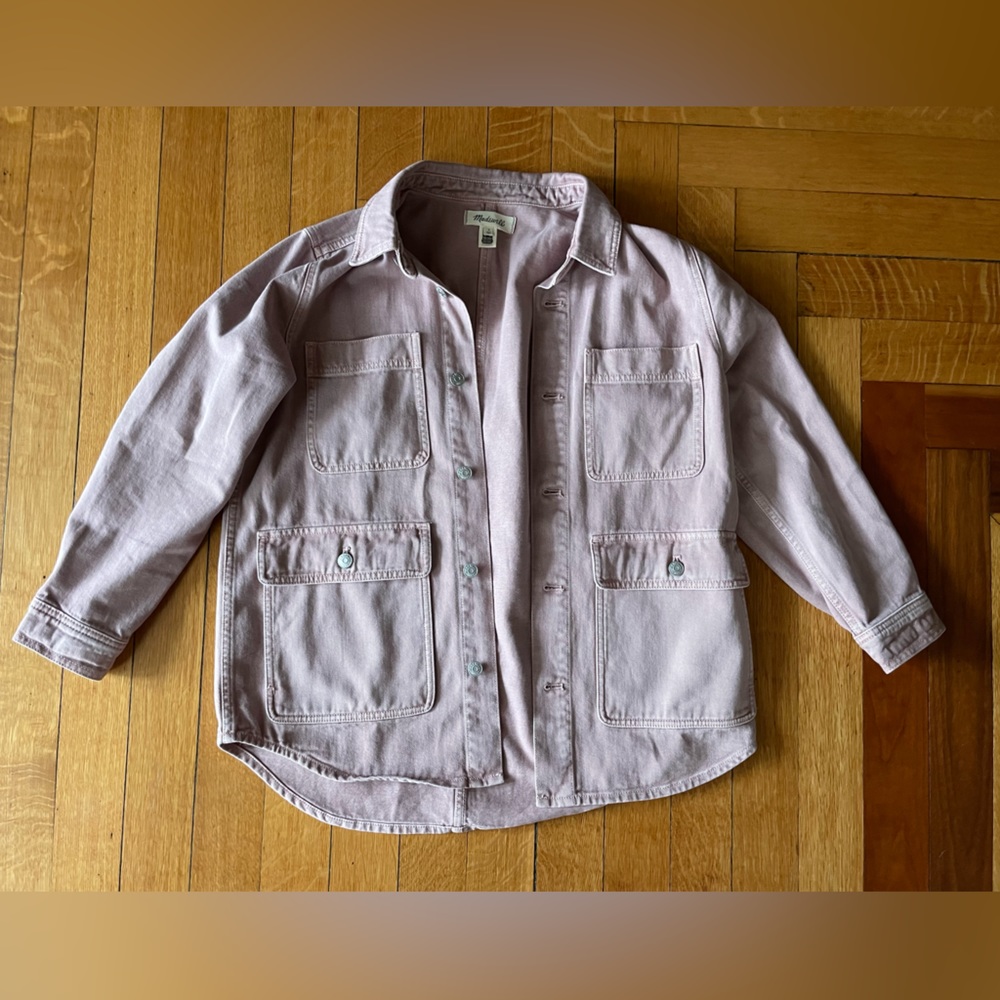 Madewell pink jean jacket/shacket